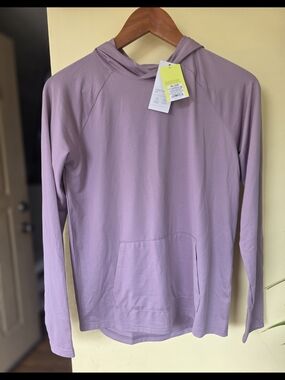 All In Motion Mauve Hooded Long Sleeve Top